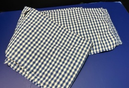 Navy and White Checked Gingham Cotton Fabrid - 3 yds