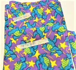Flying Happy Dragon fabric - 1 1/2 yds plus 12  pre-cut pieces