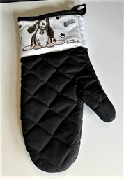 Padded Navy Oven Mitt with puppy - NEW