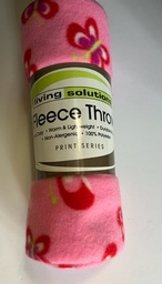 Pink fleece throw