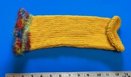 Yellow Hand knit SNOOD - To protect your pets ears while he eats
