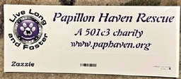 Pap Haven Rescue bumper stickers $2