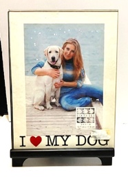 NEW I Love My Dog glass picture frame