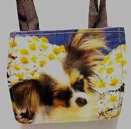 NEW:  Tote storage  bag with 2 sides - papillon with daisies 