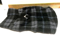 XSmall Black check fleece sweater with D ring- small
