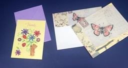 Butterfly theme blank note cards - with nature designs