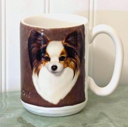 Large Coffee cup with lovely papillon image