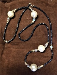 Iridescent Beads & Baubles Rope Necklace