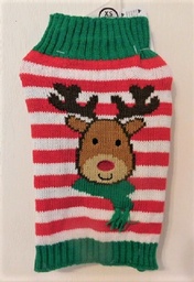 Christmas Stripes with Rudolph Sweater - XS