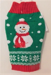 SALE!  Winter Snowman on Green Sweater - S - $3